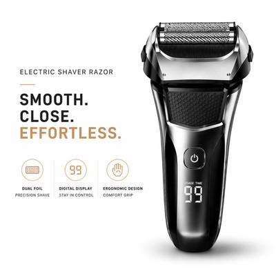 Electric Shaver Razor Rechargeable Wet-Dry