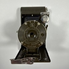 Vintage 1920's Kodak Boy Scout Camera w/ Leather Case