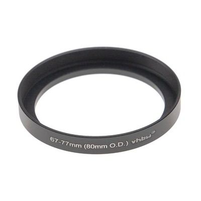 Step Up Ring Adapter 67mm auf 77mm Kamera Objektive Universal matt-schwarz