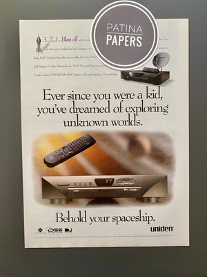 1996 Uniden DSS Digital Satellite System Vintage Ad Retro Werbung Reklame