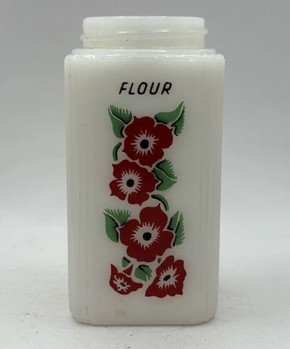 Vintage 1930’s 1940’s 1950’s McKee Glass Co. White Milk Glass Flour Shaker