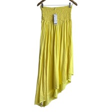 Urban Outfitters NEW Asymmetric Yellow Strapless Summer Dress/Skirt Size Medium