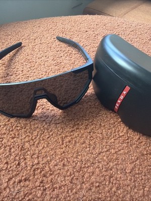 Prada Linea Rossa SPS 04WS Rubber Black/Dark Grey Men's Sunglasses