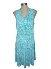 41 Hawthorne Dress Womens Size XXL Wrap Teal Sleeveless Knee Length Lined