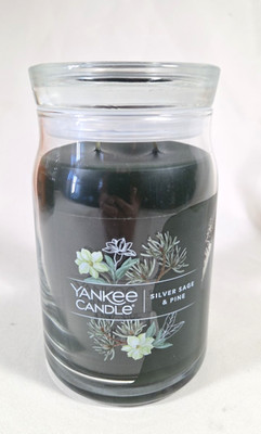 Yankee Candle Silver Sage & Pine Scented, Signature 20oz Large Jar 2-Wick Candle