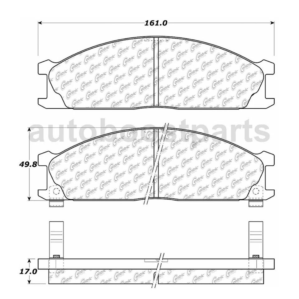 Juego de pastillas de freno de disco delanteras traseras zapata de freno de tambor para Nissan D21 1986-1994 Foto 3 de 4