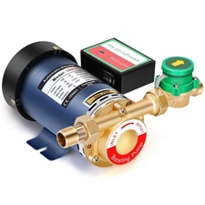 120W Home Water Pressure Booster Pump with Automatic Water Flow Switch 115VAC...