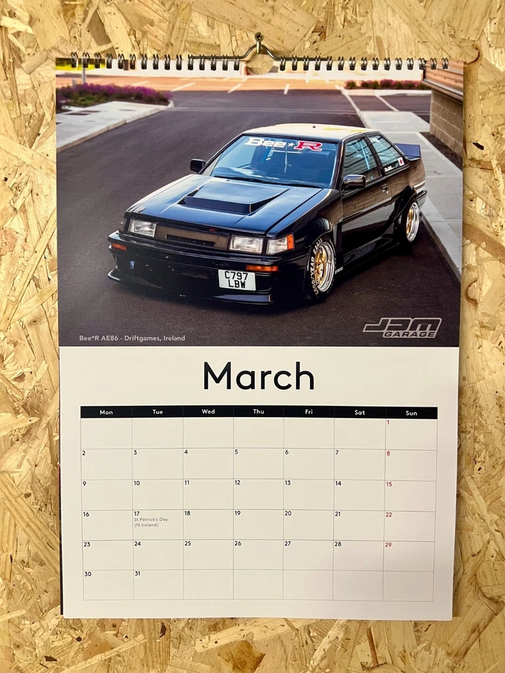JDM Garage UK 2026 A3 Wall Calendar - Image 3 of 4