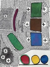 Artist Original Contemporary Multimedia Illustration Signed