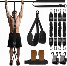 Pull up Assistance Bands - Adjustable Heavy Duty Resistance Band with Knee Feet 