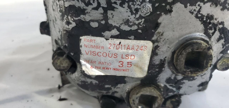 Subaru SVX 1992 1997 OEM AWD portador diferencial relación 3,545 Foto 2 de 4