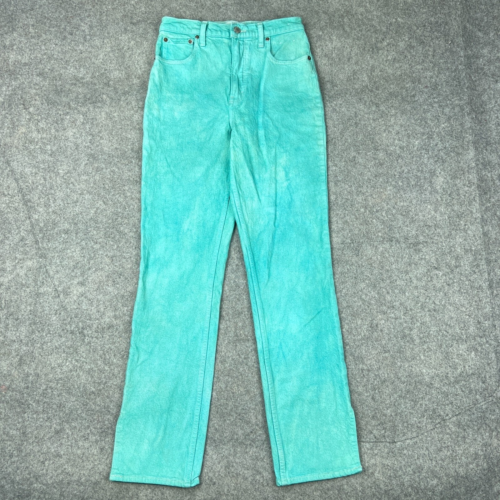 Abercrombie & Fitch Jeans Womens 27 4 Teal Green 90s Straight Ultra High Rise