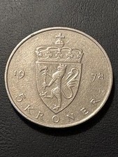 1978 Norway 5 Kroner Coin!