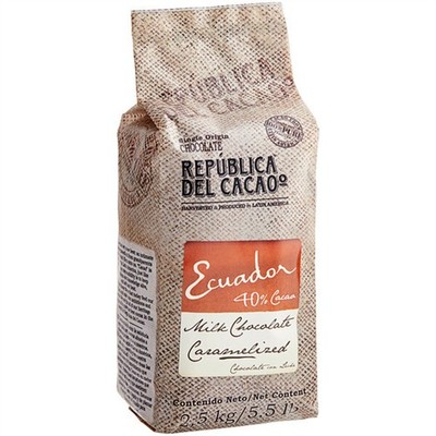 Republica del Cacao Ecuador 40% Milk Chocolate Couverture 5.5 lb