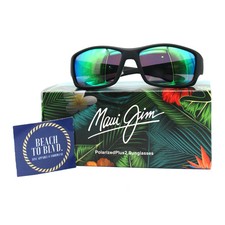 Maui Jim Local Kine Polarized Sunglasses - Black Frame Green Lenses