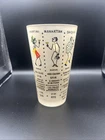 '50S VINTAGE FEDERAL GLASS FROSTED COCKTAIL RECIPE MIXER WITH FABULOUS GRAPHICS