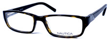 NAUTICA N8043 310 NOS Dark Brown Tortoise 52-17-140 Eyeglasses Frame