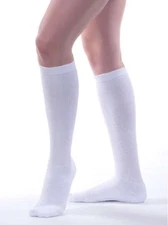 Allegro Athletic CoolMax Compression Socks Small (White) 20-30mmHg Athletic 325