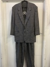 Vintage 90  s 80's Gianni Versace Gray Wool Suit Sz 48