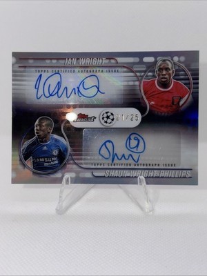 2025-26 Topps Finest Bloodline Dual Auto Ian Wright Shaun Wright-Phillips /25