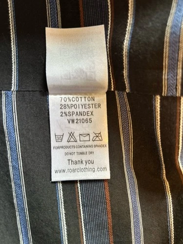 Roar Men’s Size XL Cotton Vest Quilted Back Striped Lined Adjustable Back Belt image 14