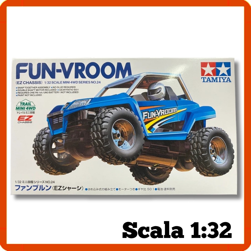 Tamiya mini 4wd 1/32 auto FUN-VROOM EZ CHASSIS NO.24 19024 Modellismo model kit foto 3