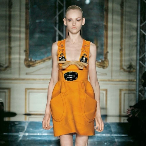 MIU MIU MINI ABITO IN LANA CON APPLICAZIONI TAGLIA 38 DI MIUCCIA PRADA