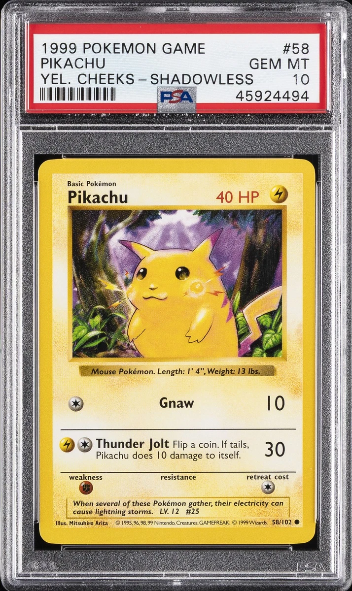 ピカチュウ Pikachu shadow less 1st ED Preços baixos em Cartões de jogo de cartas colecionáveis