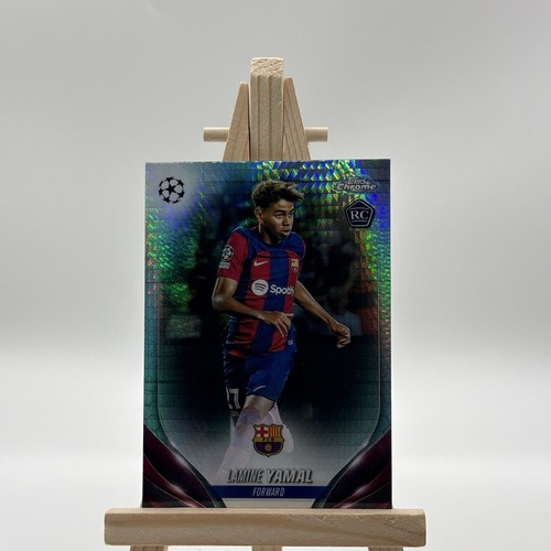 Topps 2023-24 Chrome UEFA Aqua Prism Lamine Yamal RC #64 FC Barca *DESCRIPTION*