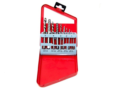 10 pcs Screw Extractor Left Hand Drill Bit Set Easy Out Broken Bolt Remover - Bild 2 von 3