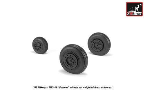 Armory Models AR AW48030 Scale 1:48 Mikoyan MiG19 Farmer wheels w/weighted tires - Picture 7 of 24