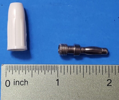 (4PCs) Banana Plug , 455-101 , H.H SMITH , 1 1/2 INCH , WHITE , MALE