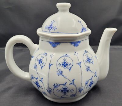 Toscany Collection blau-weiße Keramik Teekanne - 1,5 Pints