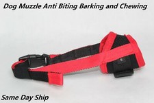 SMALL Dog Muzzle Anti Biting Chewing Comfortable Mesh Soft Fabric Adjustable