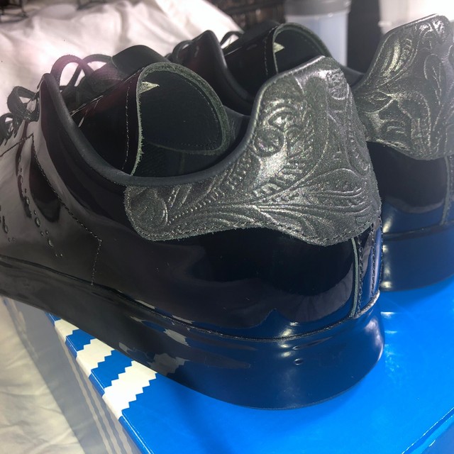 adidas Stan Smith Patent Leather Sample RARE Black Mens Size 13 BY1607 for sale online | eBay