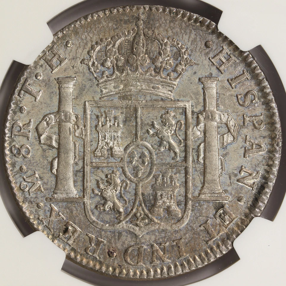 1805-Mo TH México prata 8 reais NGC MS61 - Imagem 4 de 4