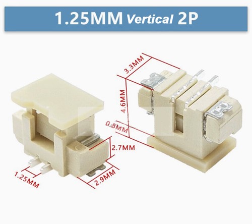 MX1.25MM Horizontal/Vertical SMD Sockets With/Without Cover 2P/3P/4P/5P/6P-16P - Picture 16 of 44