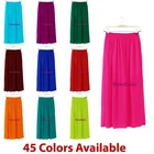 Women Maxi Skirt Chiffon Pleated Retro Long Dress Elastic Waist Hot Beach Wrap