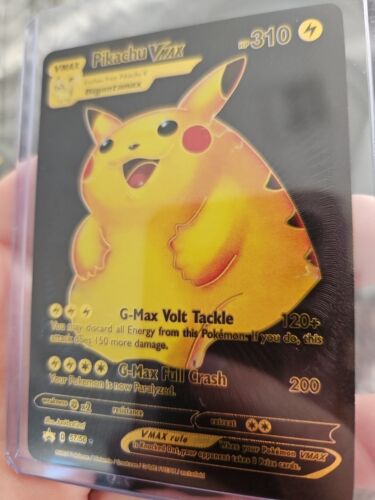 Pikachu Vmax Black Foil Fan Art Vinyl Sammler Pokemon Karte - Bild 4 von 4