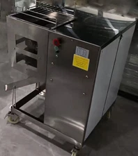 110V 1.5HP Double Blade 4mm QSJ-G Meat Cutter Slicer 7"x3.5"Inlet 800kg/h Output