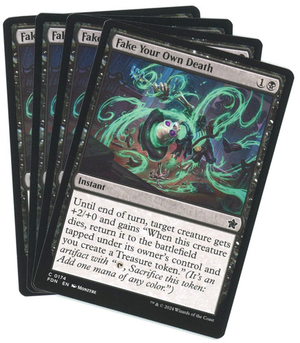 x4 Fake Your Own Death - 0174 - Foundations - Magic the Gathering (MTG)