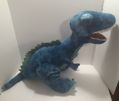 Walgreens Blue T-Rex Dinosaur Plush Toy 20 Inches High 30 Inches Long