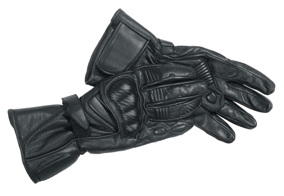 Gants moto cuir Roleff RO24 noir 3XL pour longs trajets routiers