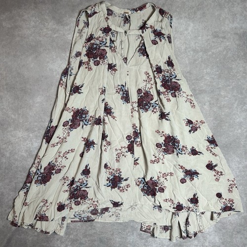 FREE PEOPLE Tree Swing Tunic Dress Floral Size Medium - Picture 2 of 6