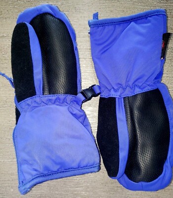 HEAD BRAND boys girls WINTER MITTENS GLOVES size small BLUE super condition!