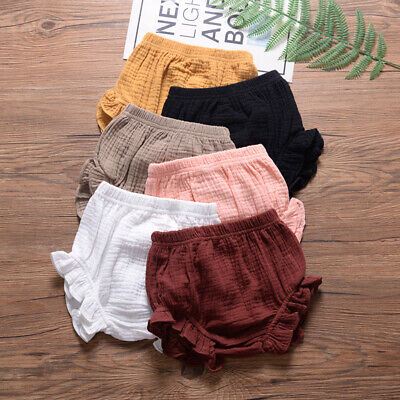 Noubeau Baby Bloomers Unisex Baby Girls Boys Cotton Drawstring Shorts Summer Daily Wear Loose Bottoms Elastic Waist