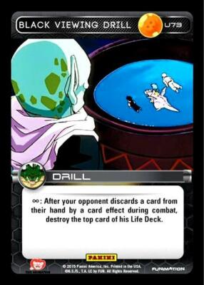 DBZ Dragon Ball Z TCG Card Panini Heroes & Villains U73 Black