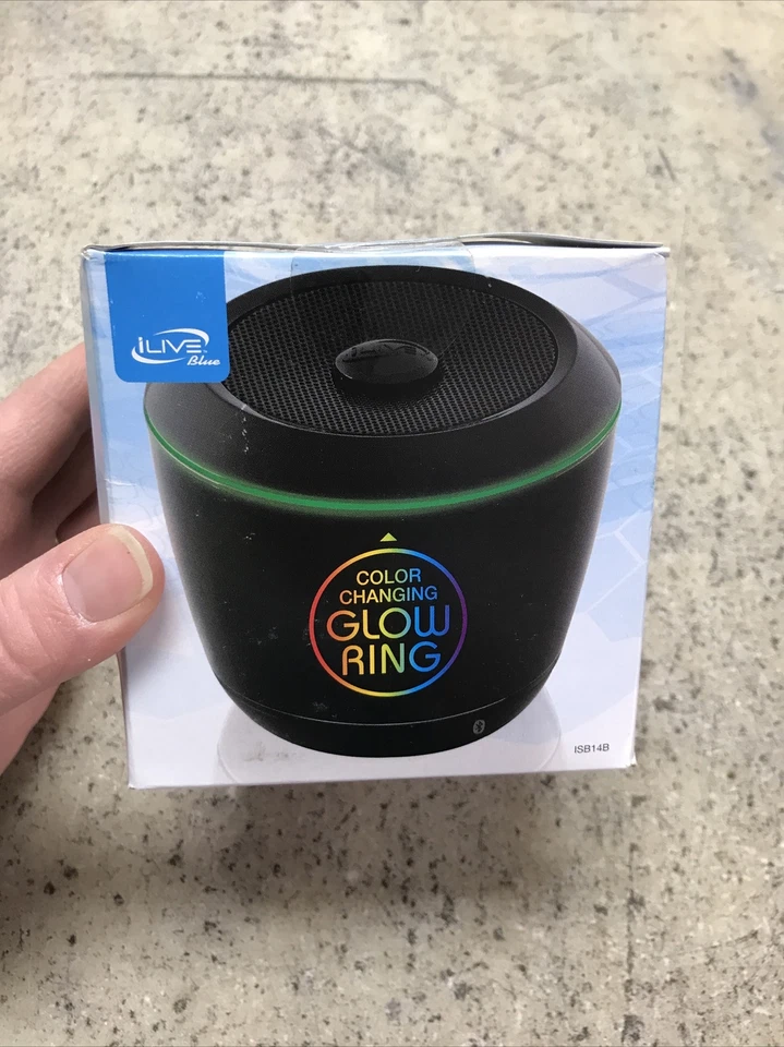 Altavoz portátil Bluetooth iLive Blue iSB14B que cambia de color anillo brillante LED ¡Nuevo! Foto 3 de 4