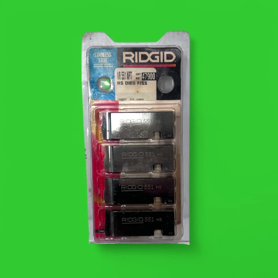 RIDGID 47900 ,  1/8' NPT  RH , HIGHSPEED STAINLESS STEEL DIE SET - Image 2 of 4