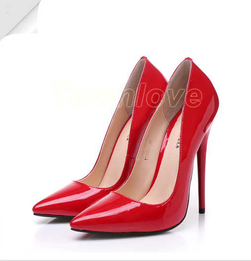 Patent leather pumps ★関税込★ Sexy 14cm Women Super High Heels Patent Leather Stiletto
